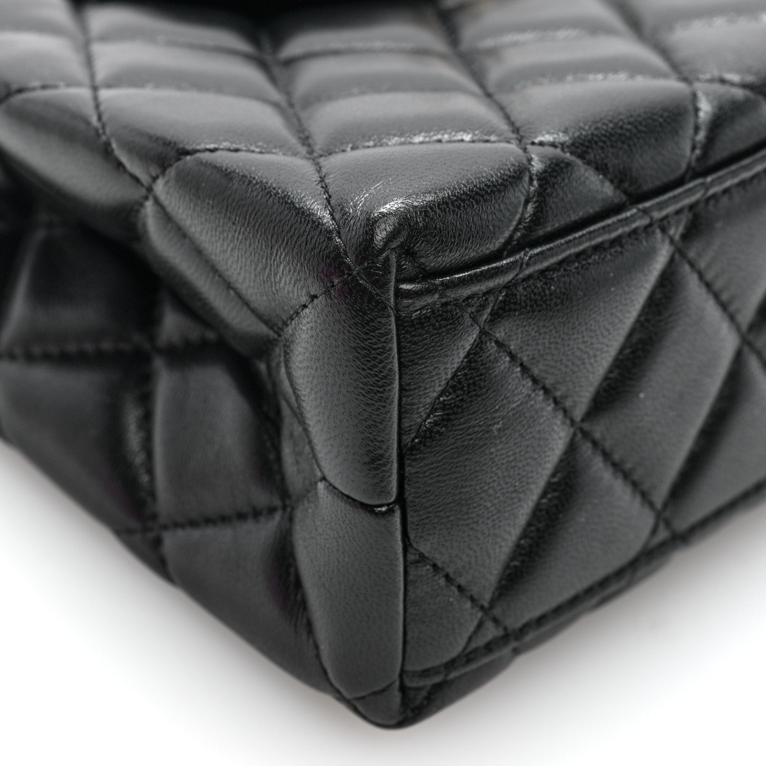 Chanel Nano Kelly Shopper Black in pelle di vitello invecchiata lucida · Foto 9
