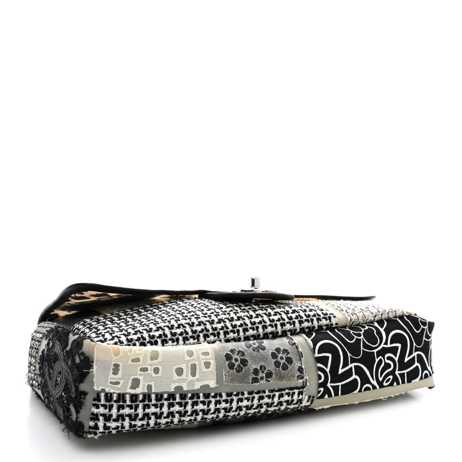 Chanel PVC Tweed Patchwork Jumbo Single Flap Nero · Foto 4