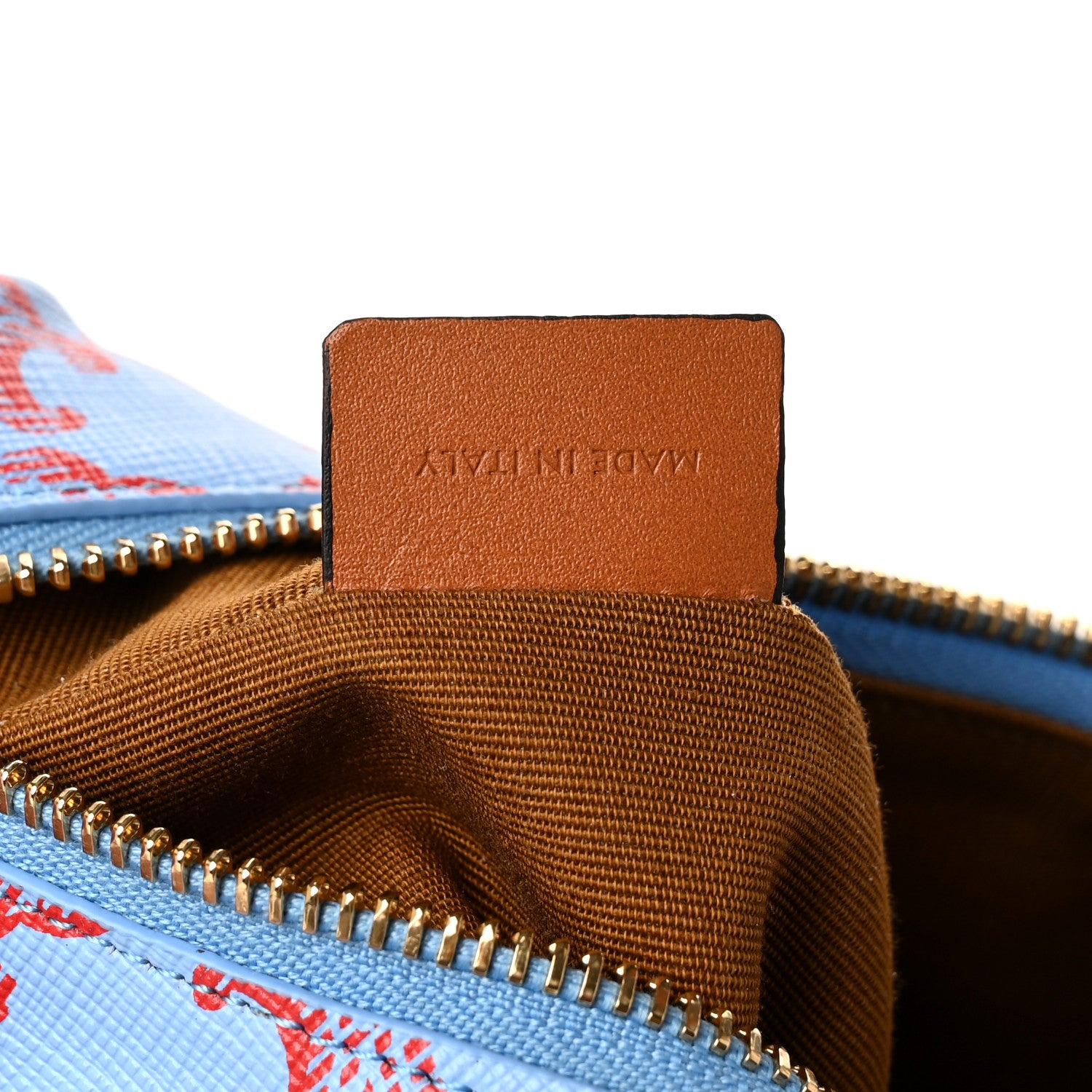 Celine Triomphe Canvas Kalbsleder Teen Lulu Umhängetasche Denim Blau Rot · Foto 7