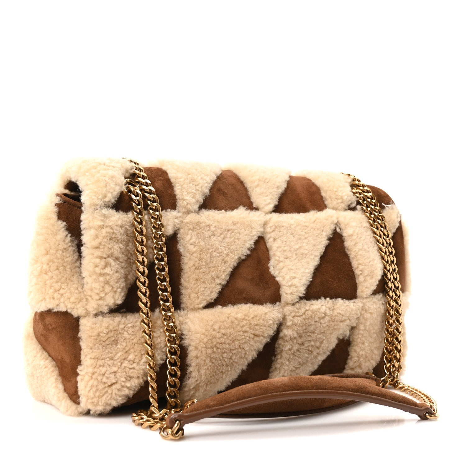 Saint Laurent Patchwork in tono camosciato Monogram marrone Jamie Beige medio · Foto 3