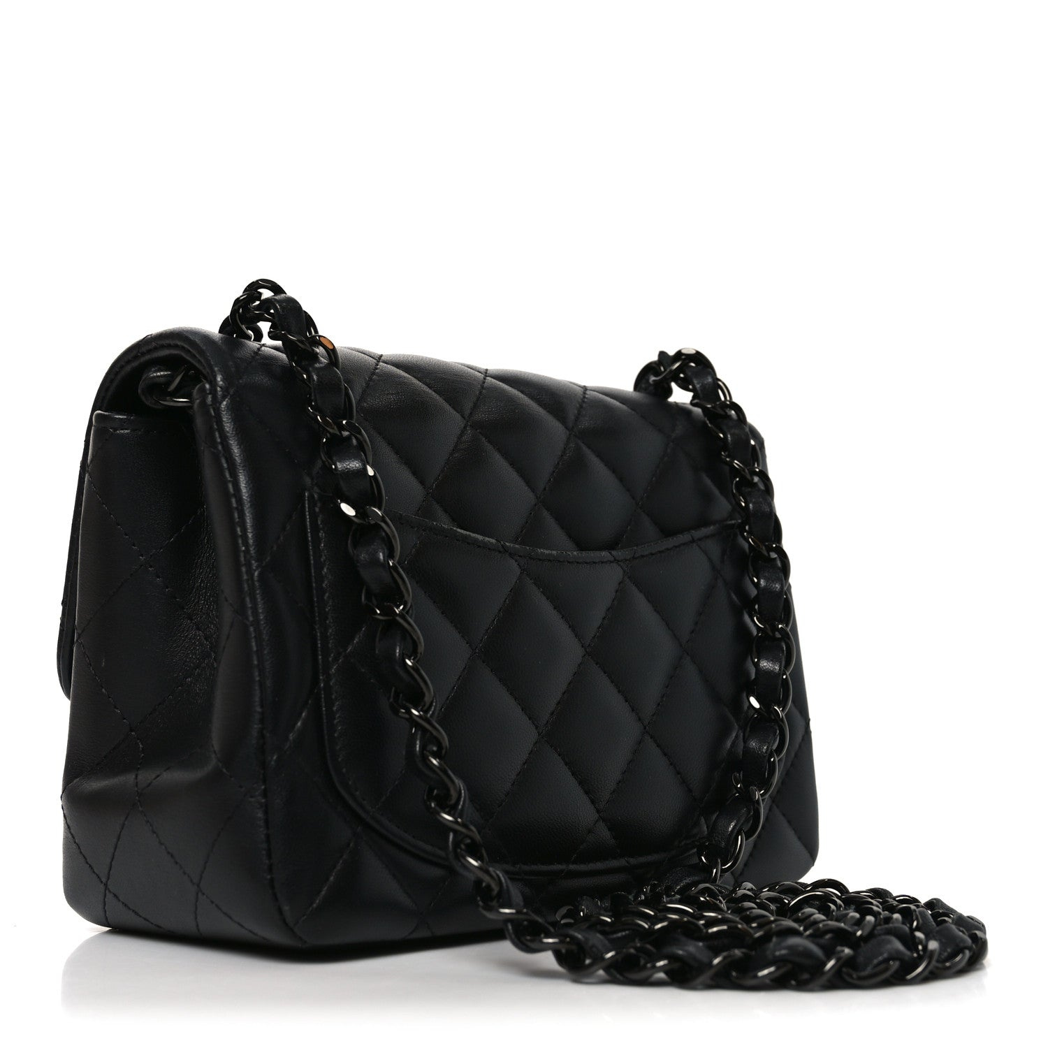 Chanel Lammleder, gesteppt, Mini Square Flap, So Black · Foto 3