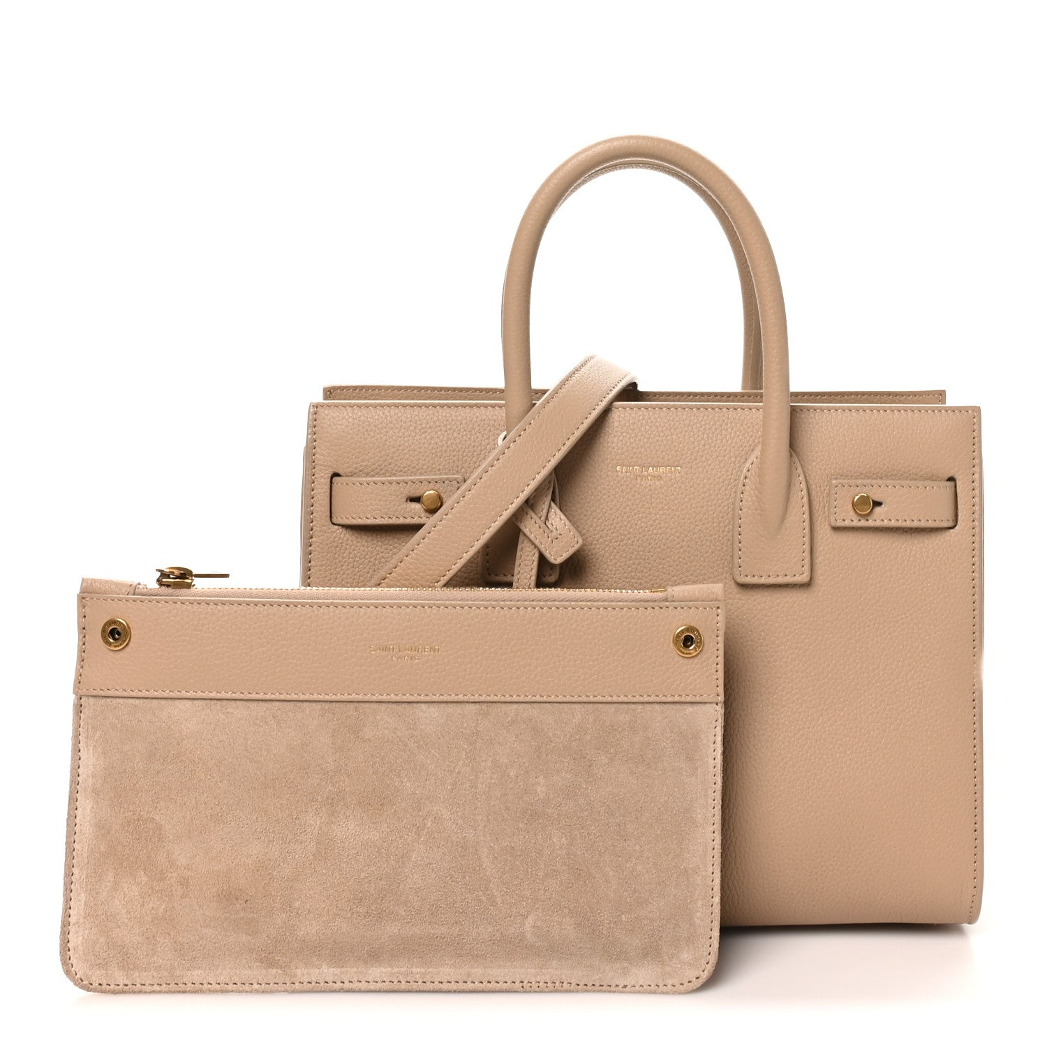 Saint Laurent Maseriger Kalbsleder Baby Sack De Jour Souple Dunkelbeige · Foto 3
