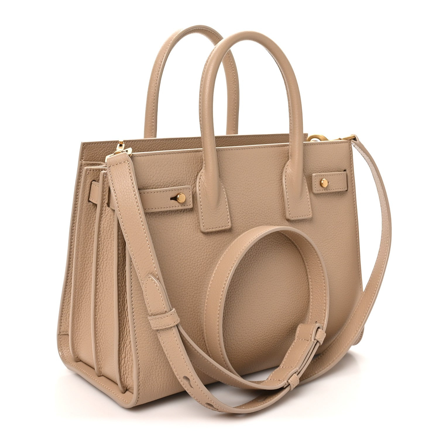 Saint Laurent Maseriger Kalbsleder Baby Sack De Jour Souple Dunkelbeige · Foto 4