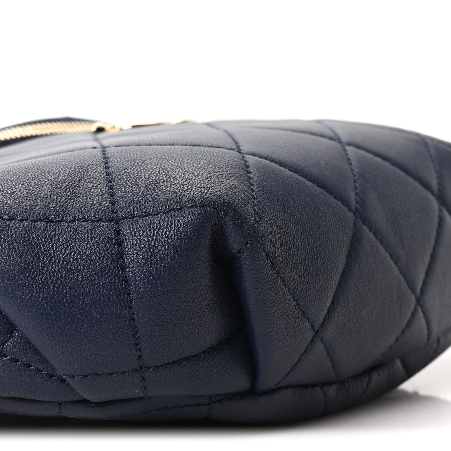 Chanel Lammleder gestepptes Harz zweifarbige Bauchtasche Navy Blue · Foto 8